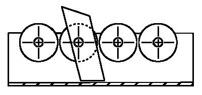 Rücklaufsperre inkl. Rolle, für Bauhöhe 67 + 69 mm
