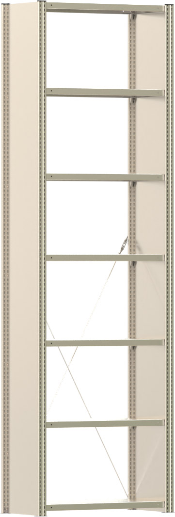 Fachbodenregal BERT - Breite: 87,5 cm - Tiefe: 40 cm - Höhe: 300 cm - 7 Böden - Grundregal