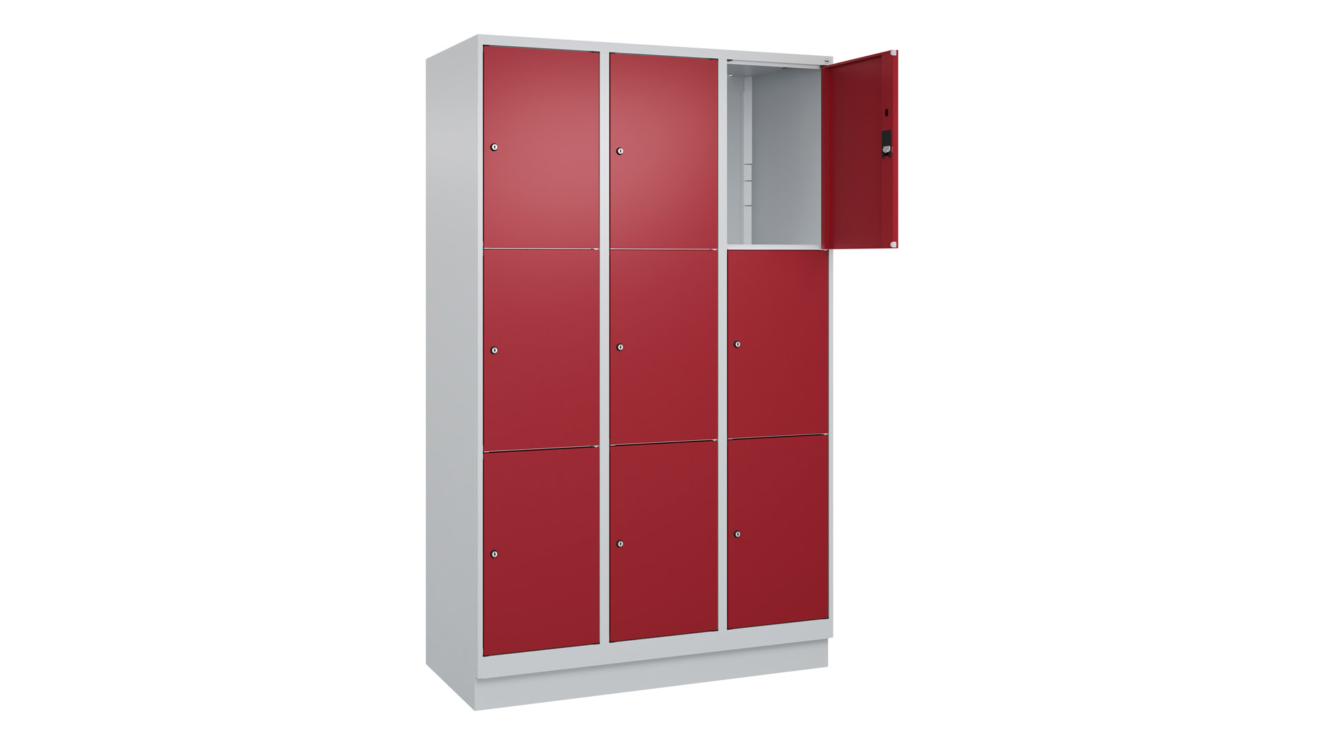 Fächerschrank, Breite 120 cm, Höhe 195 cm, Tiefe 50 cm, 9 Fächer