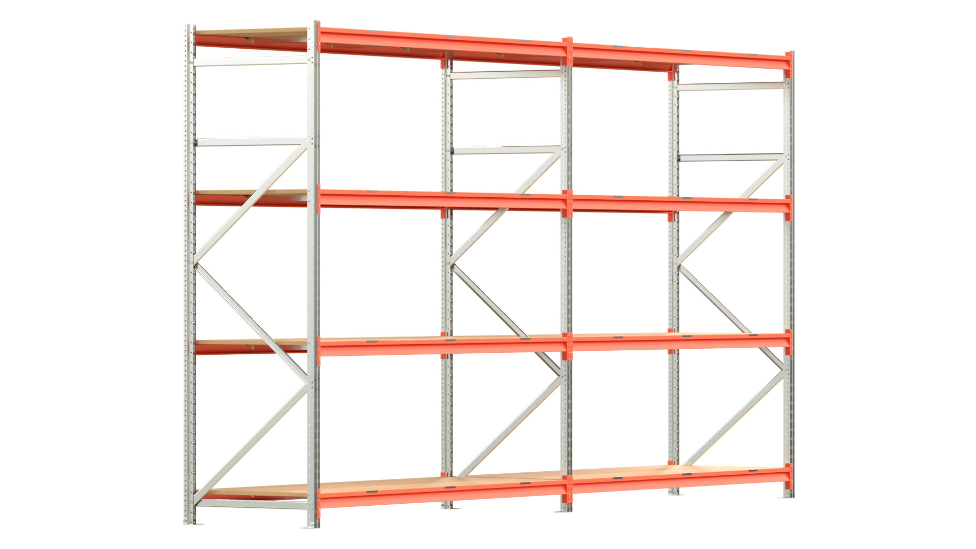 Weitspannregal EMMA - Höhe: 250 cm - Fachbreite: 225 cm - Tiefe: 80 cm - Set