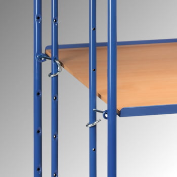 Fetra - Etagenwagen mit Schrägböden - Traglast 500 kg - 1.560 x 620 x 1.430 mm (HxBxT) - 3 Böden