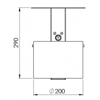 Wandaschenbecher, Aschenbecher, - 4 l - mit Haube - Wand- o. Pfostenmontage - Aschenbecher - Eisenglimmer