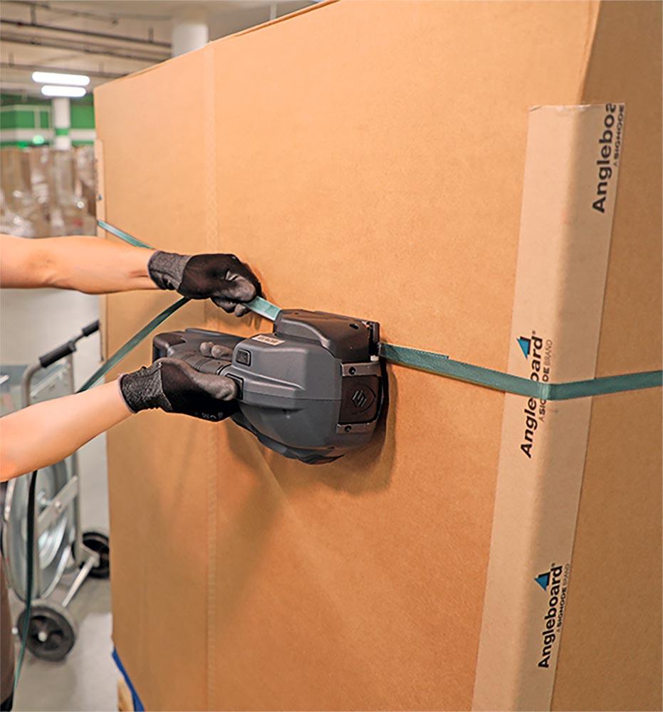 Akku-Umreifungsgerät, Komfort, LxBxH 367x152x138 mm, 400-4500 N, Li-Ion-Akku 18 V/4,0 Ah, für 19 mm Bandbreite, PP/PET
