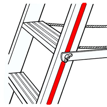 Einseitige Alu-Stufenstehleiter - Brücke aus Aluguss - Länge 2.700 mm - 8 Stufen - Standhöhe 1.850 mm