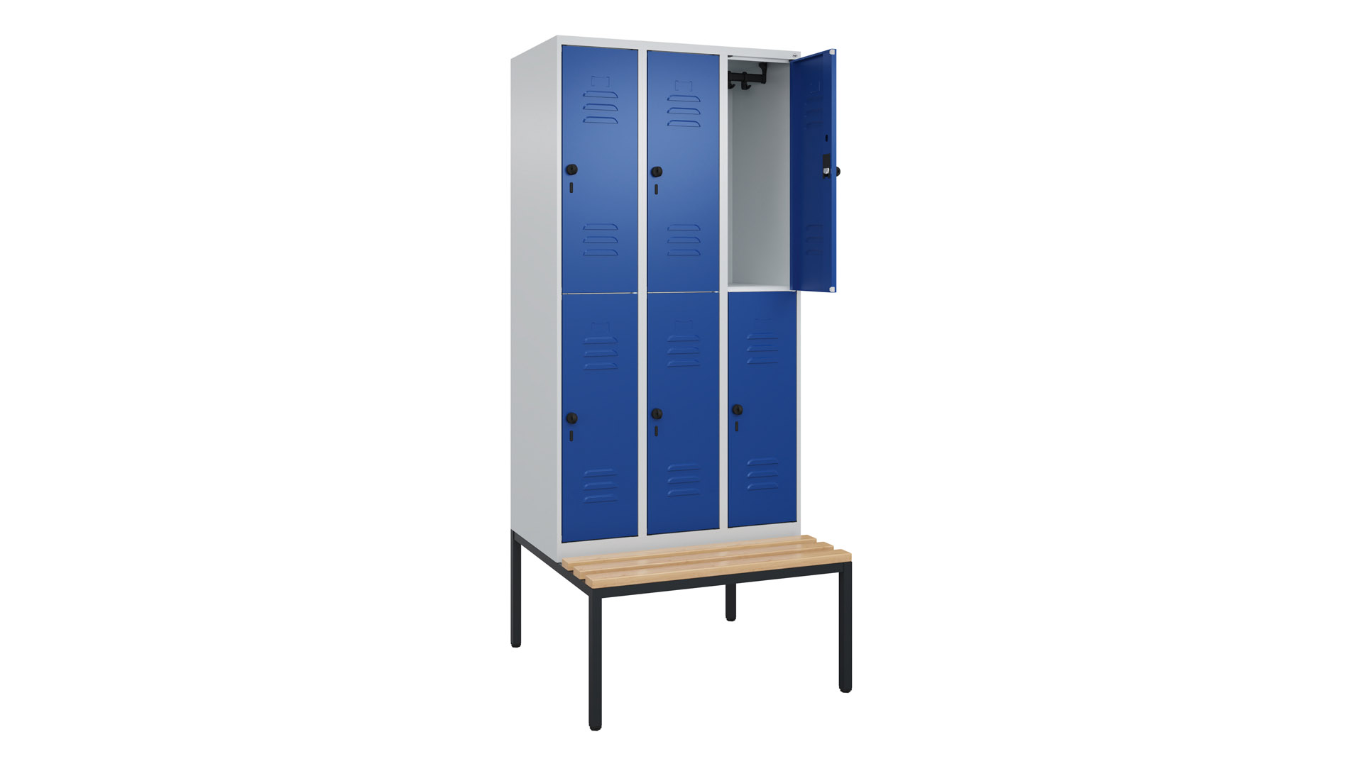 Fächerschrank, Breite 90 cm, Höhe 212 cm, Tiefe 50 cm,  Fächer