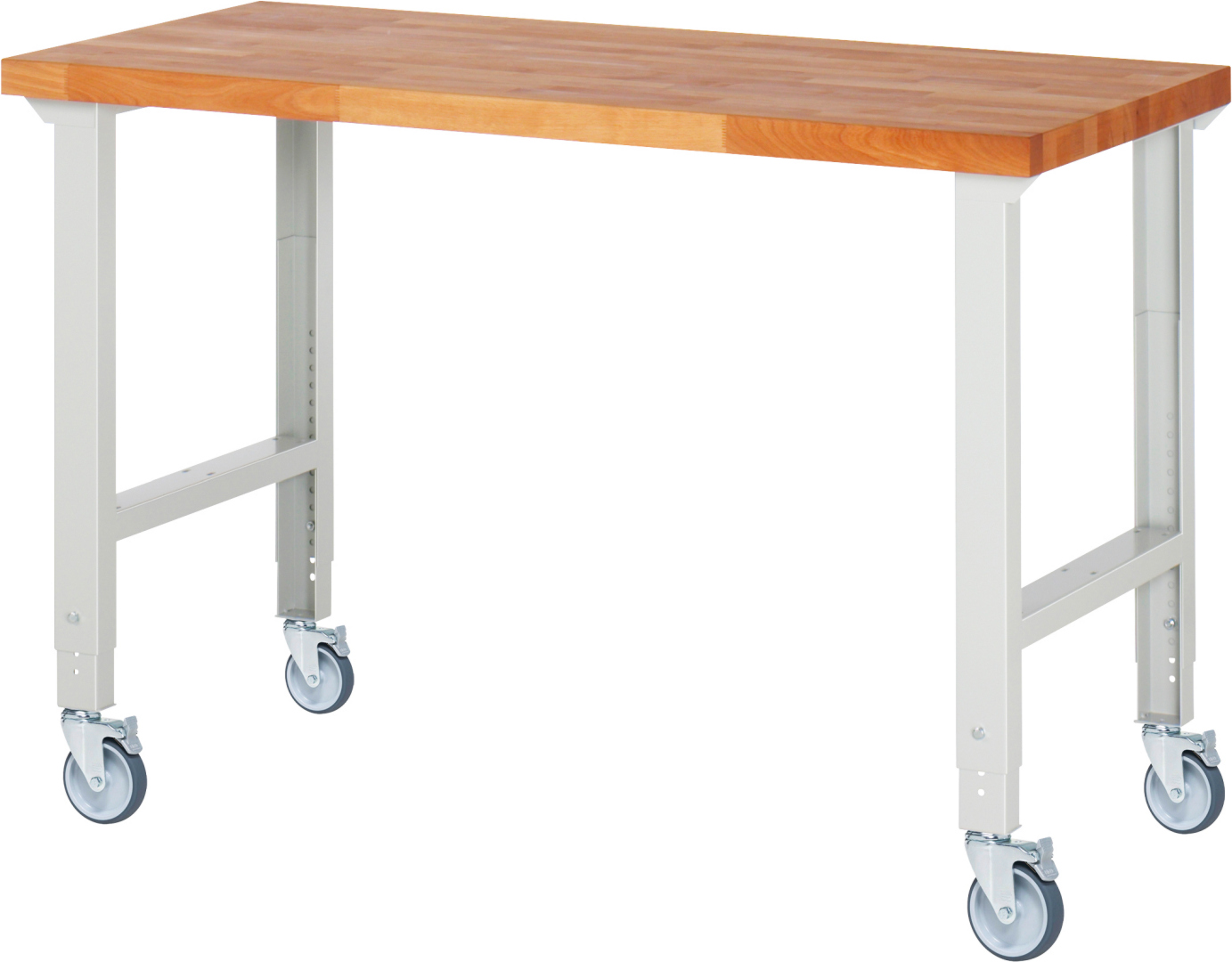 Fahrbare Werkbank Modell 7000,  BxTxH 1500x700x950-1000 mm,  Buche-Massiv Arbeitsplatte 40 mm