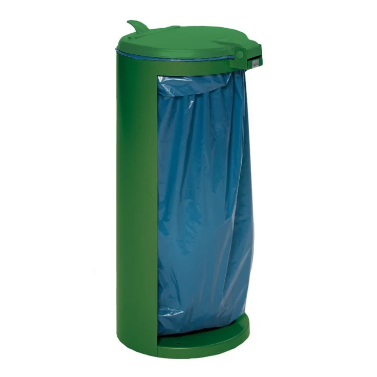 Abfallbehälter - verschließbare Tür (DxH) 450x900 mm - Inh. 120 l - Farbe grün