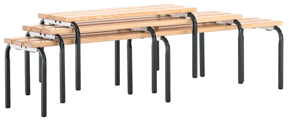Hakenleiste aus Holz, mit 6 Doppelhaken, Länge 2000 mm