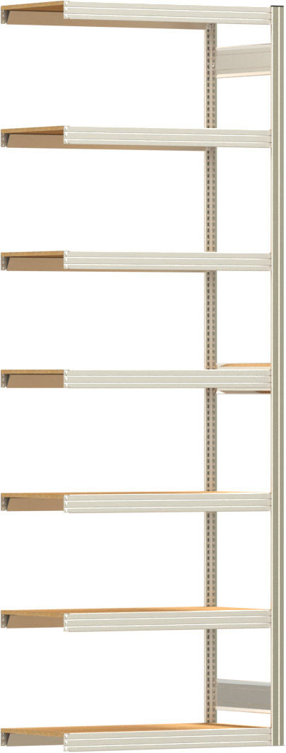Fachbodenregal BERT - Breite: 100,5 cm - Tiefe: 50 cm - Höhe: 300 cm - 7 Böden - Anbauregal