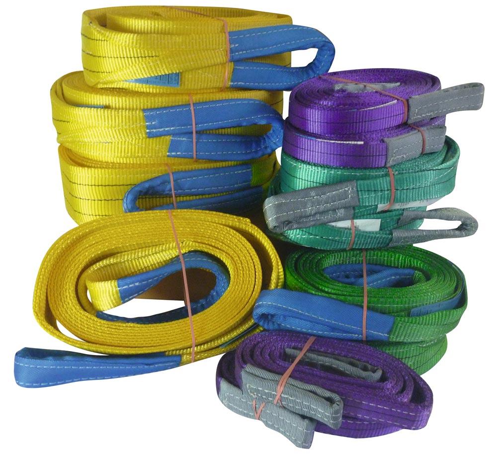 Hebeband-Sortiment 12 tgl., TG von 1000-3000 kg, Längen von 2-6 m, Farben gelb, grün, violett