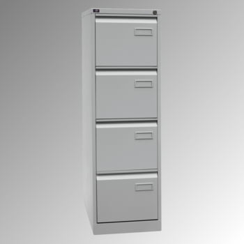 Bisley Light Hängeregisterschrank - 4 Schubladen - einbahnig - Farbe lichtgrau