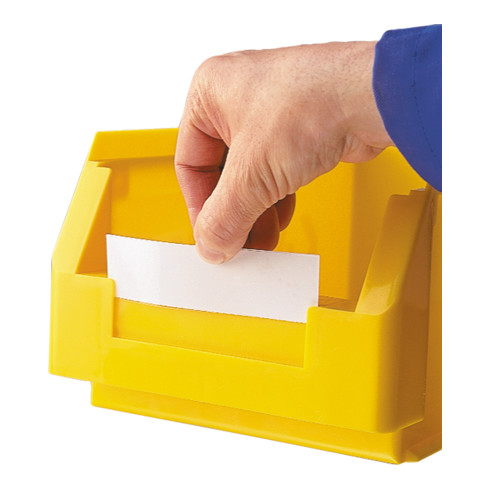 Etiketten, transparent, passend zu Sichtlagerkästen BxH 200x200 + 200x150 mm