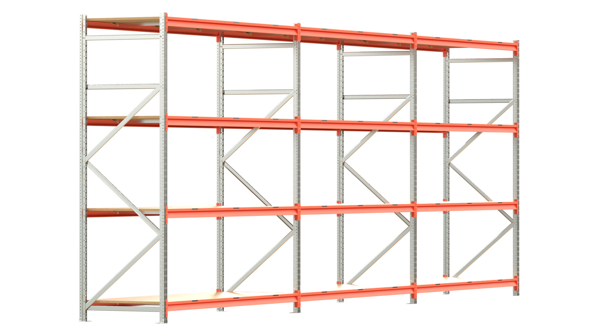 Weitspannregal EMMA - Höhe: 250 cm - Fachbreite: 225 cm - Tiefe: 80 cm - Set