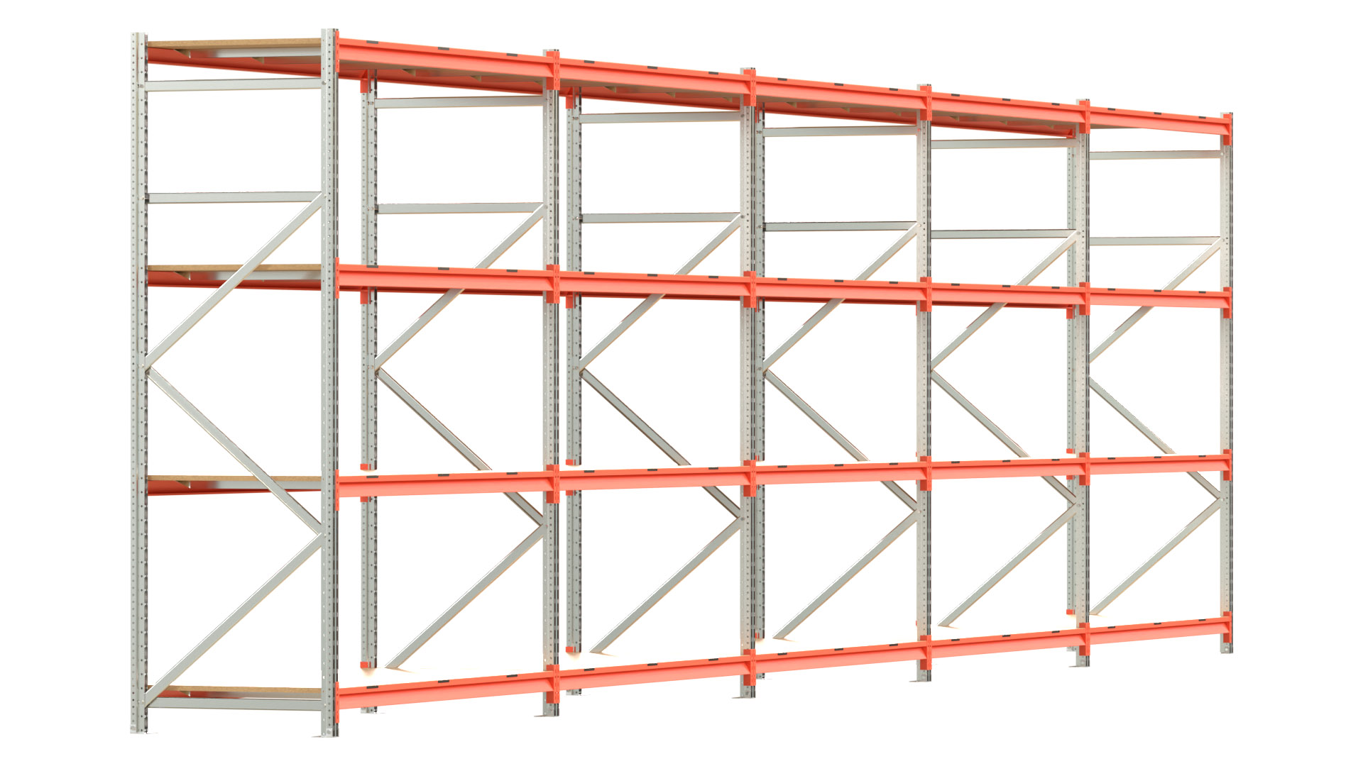 Weitspannregal EMMA - Höhe: 250 cm - Fachbreite: 185 cm - Tiefe: 80 cm - Set