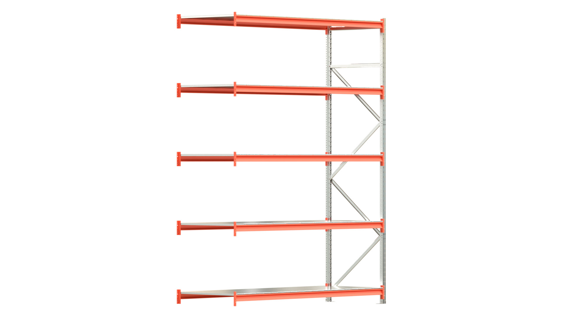 Weitspannregal EMMA - Höhe: 300 cm - Fachbreite: 225 cm - Tiefe: 80 cm - Anbaufeld