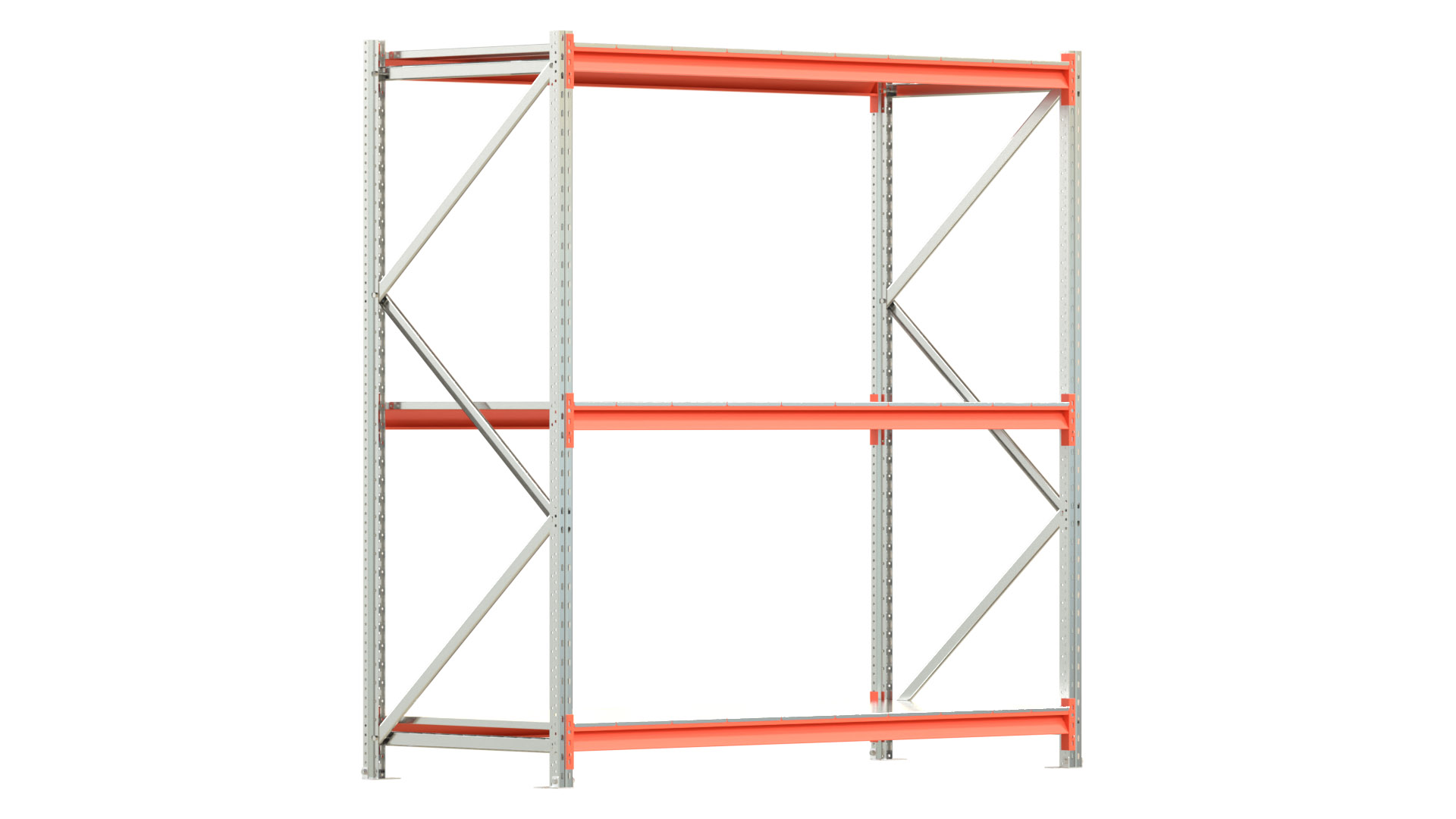 Weitspannregal EMMA - Höhe: 200 cm - Fachbreite: 185 cm - Tiefe: 80 cm - Grundfeld