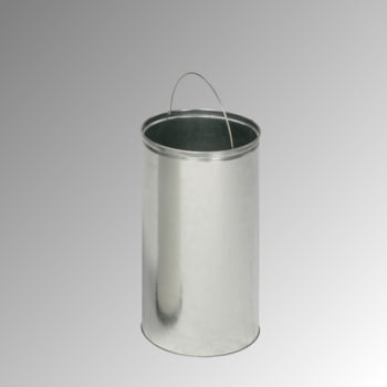 Mülleimer mit Einwurfklappe - 40 l - silber
