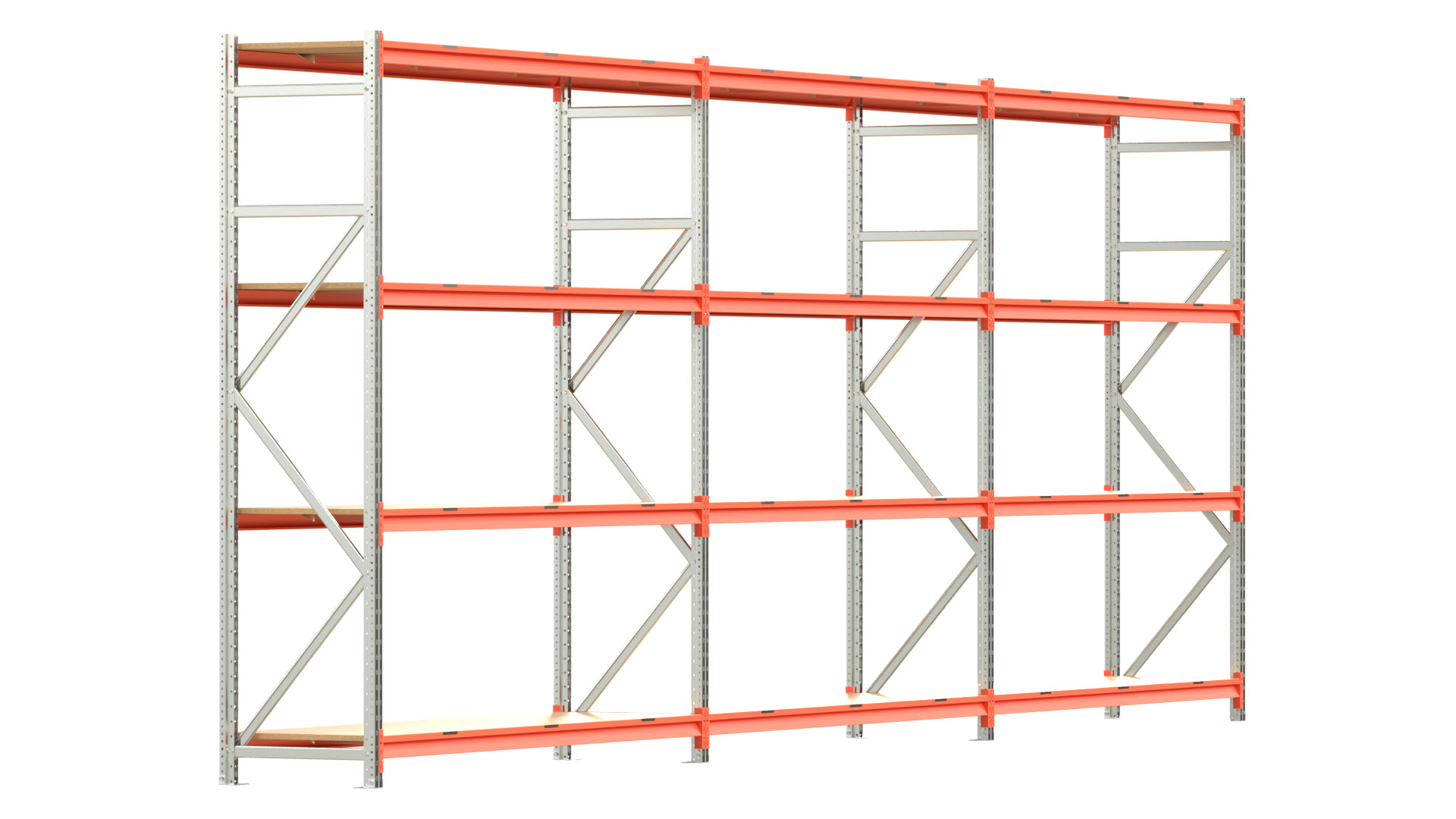 Weitspannregal EMMA - Höhe: 250 cm - Fachbreite: 225 cm - Tiefe: 60 cm - Set