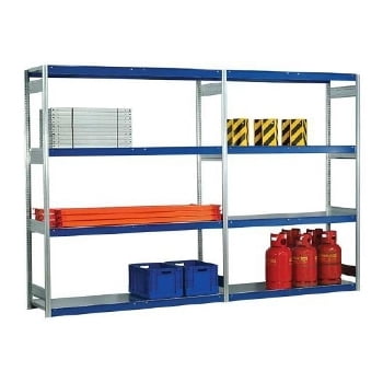 Weitspannregal EMMA - Breite: 201 cm - Tiefe: 50 cm - Höhe: 300 cm - 4 Böden - Anbaufeld