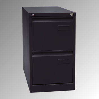 Bisley Light Hängeregisterschrank - 2 Schubladen - einbahnig - Farbe schwarz