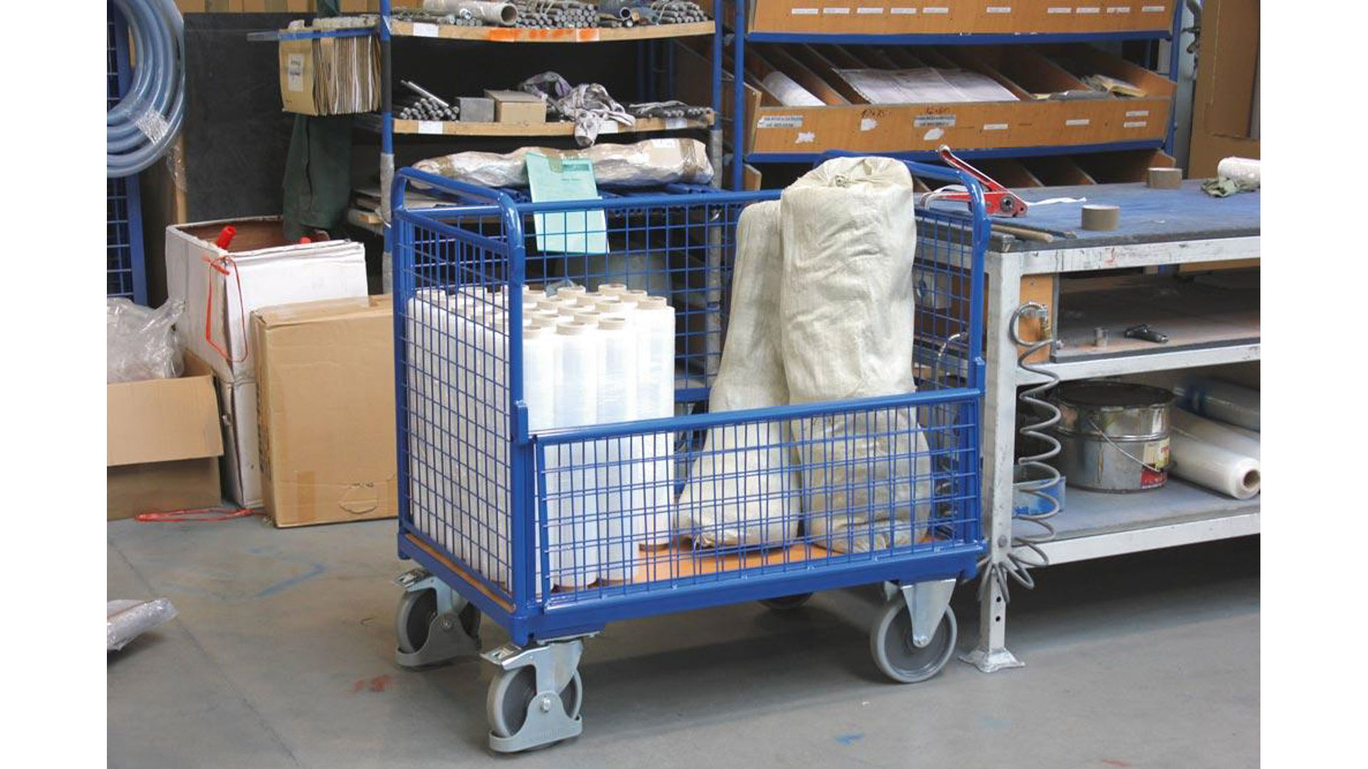 Drahtkastenwagen - 1.095 x 815 x 1.260 mm (HxBxT) - Traglast 500 kg