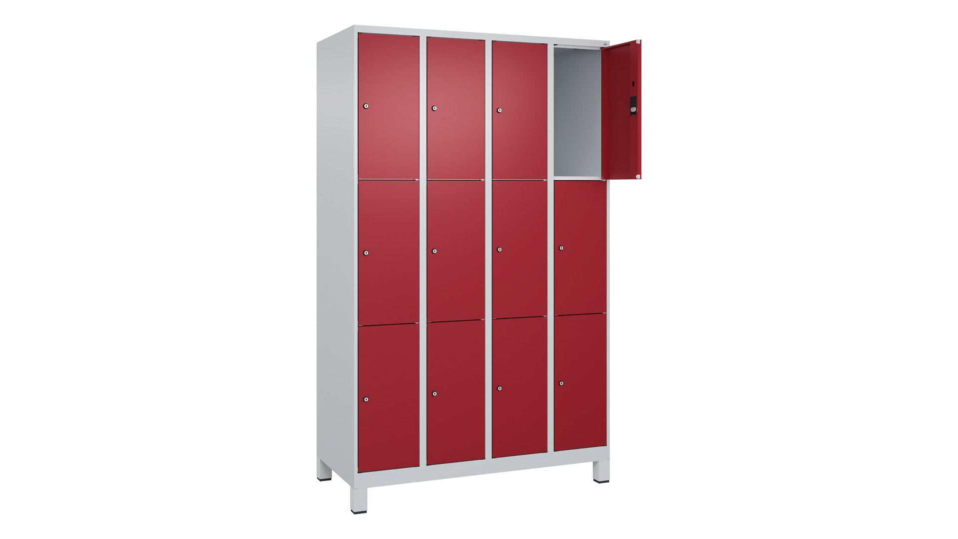 Fächerschrank, Breite 120 cm, Höhe 195 cm, Tiefe 50 cm, 12 Fächer