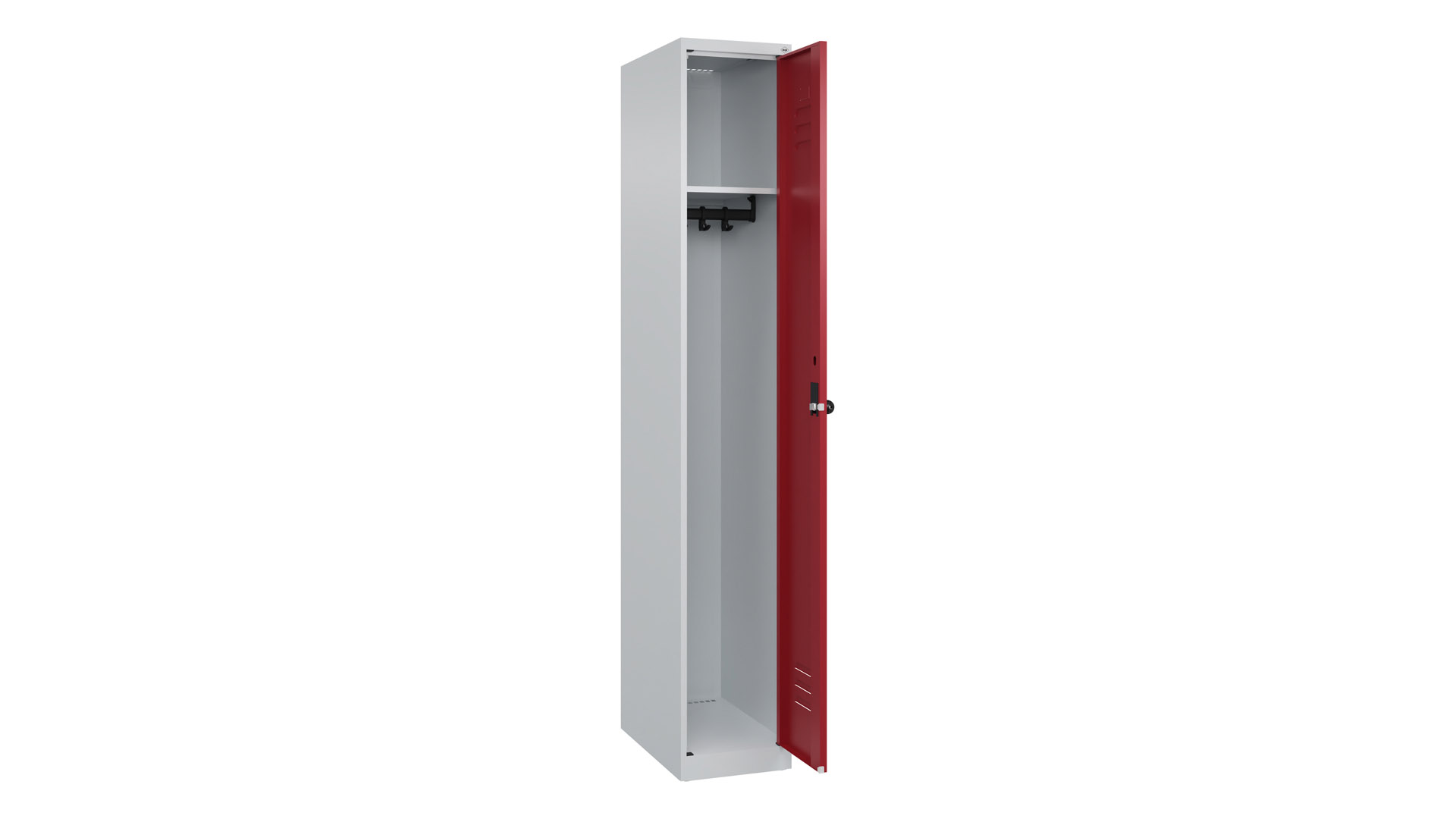 Spind - Garderobenschrank, Breite 30 cm, Höhe 185 cm, Tiefe 50 cm, 1 Abteile
