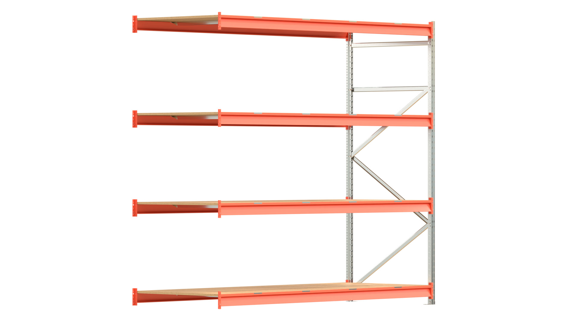 Weitspannregal EMMA - Höhe: 250 cm - Fachbreite: 270 cm - Tiefe: 100 cm - Anbaufeld