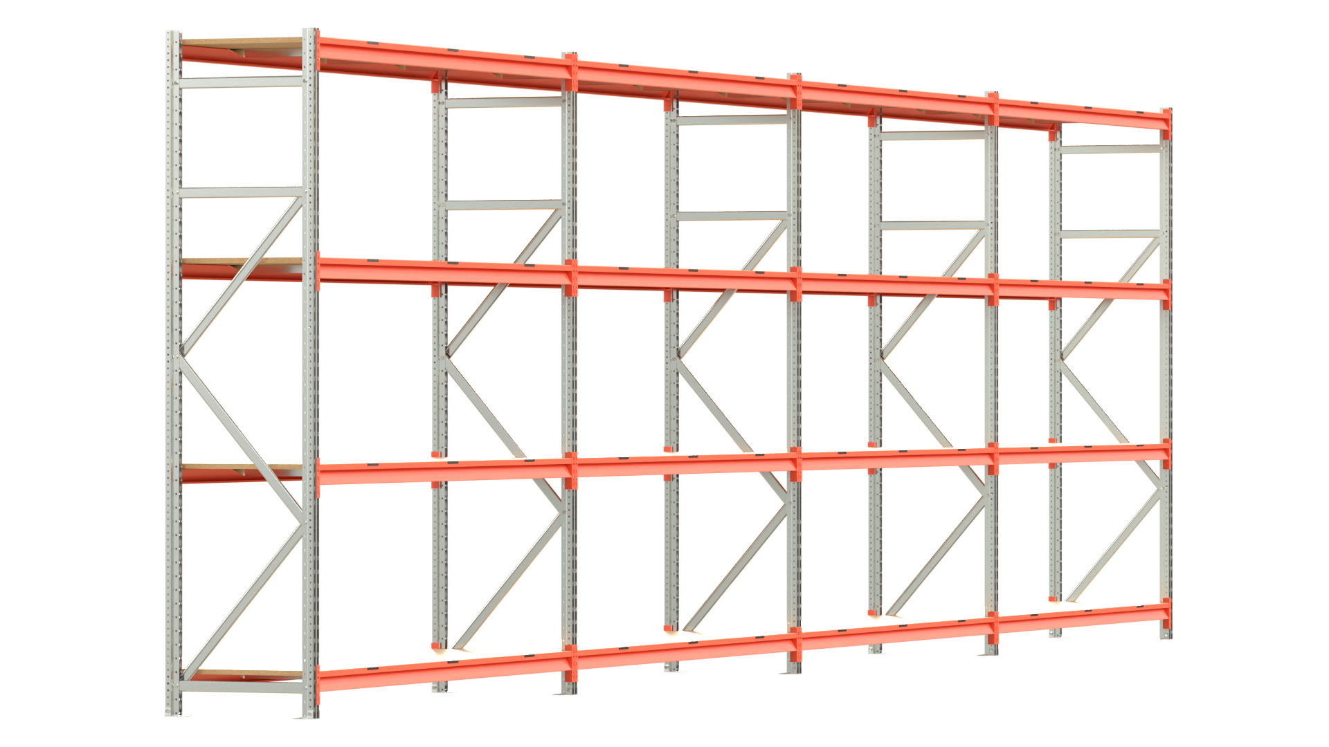 Weitspannregal EMMA - Höhe: 250 cm - Fachbreite: 225 cm - Tiefe: 60 cm - Set