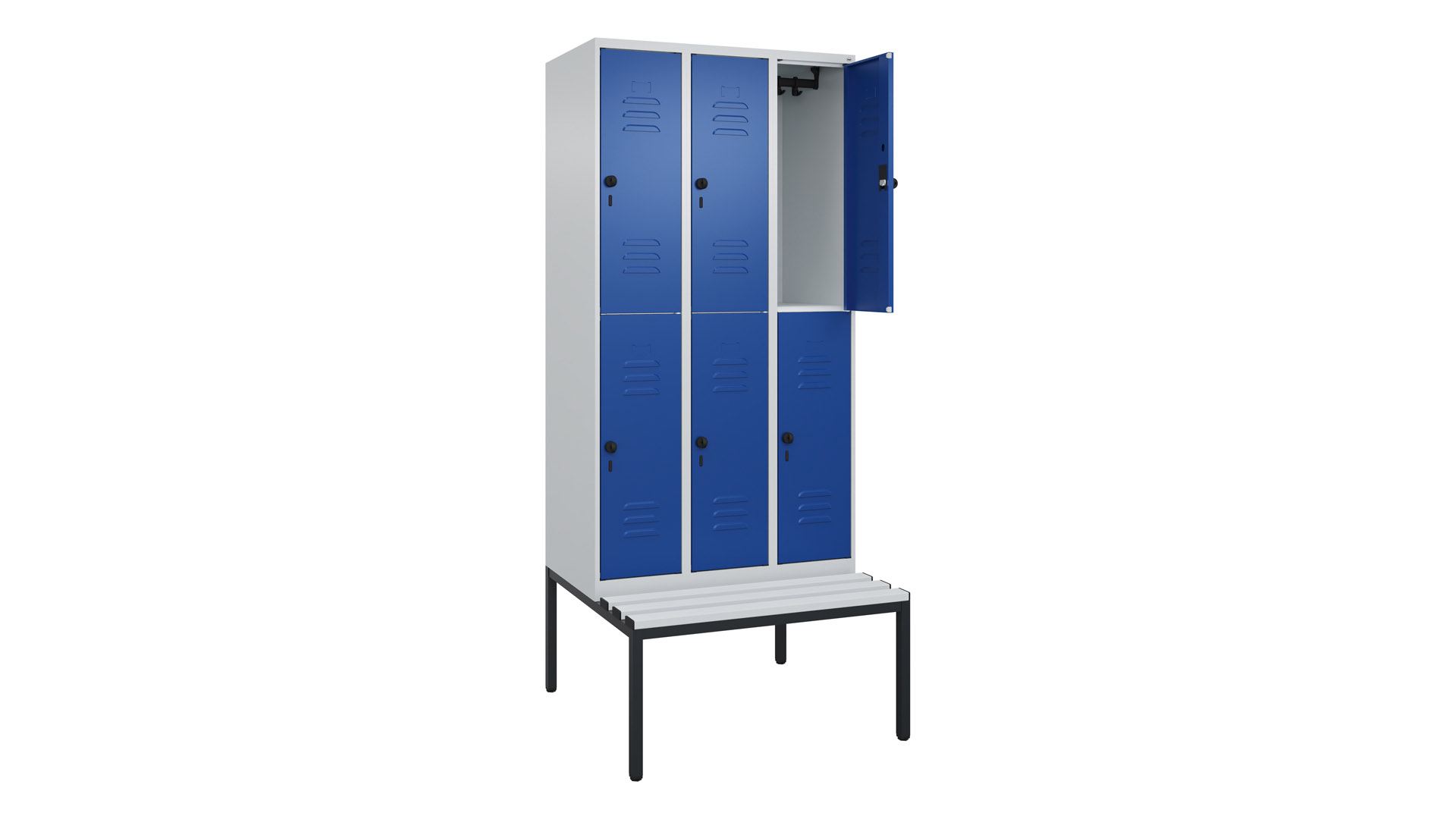 Fächerschrank, Breite 90 cm, Höhe 212 cm, Tiefe 50 cm,  Fächer
