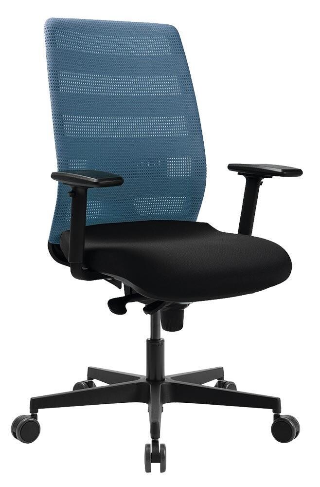 Bürodrehstuhl Netzrücken - BxTxH 480x440-450x420-540 mm - petrol