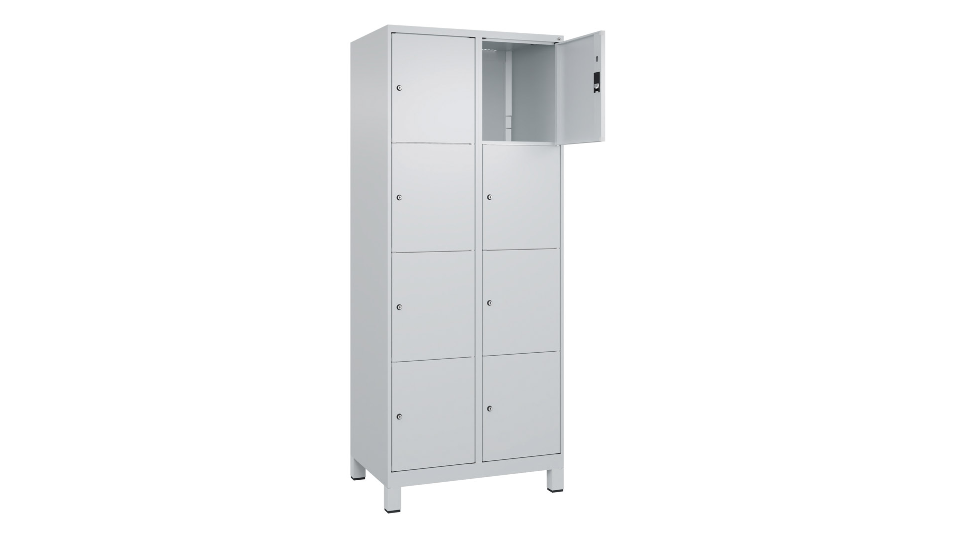 Fächerschrank, Breite 80 cm, Höhe 195 cm, Tiefe 50 cm, 8 Fächer
