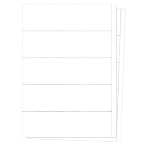 Etikettenbogen, weiß, Etikettenmaß 200x62 mm, VE 100 Bögen, 5 Etiketten pro Bogen