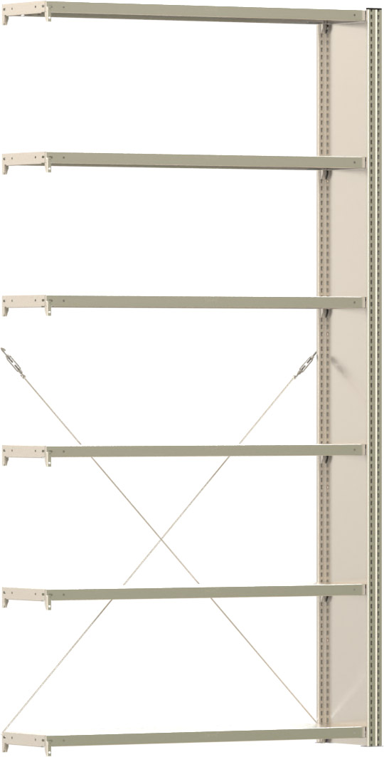 Fachbodenregal BERT - Breite: 128,5 cm - Tiefe: 30 cm - Höhe: 250 cm - 6 Böden - Anbauregal