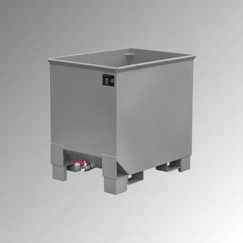 Spänebehälter, Spänebox, Spänekasten - 3-fach stapelbar - Volumen 300 l - Traglast 500 kg - 795 x 840 x 620 mm (HxBxT) - gelborange