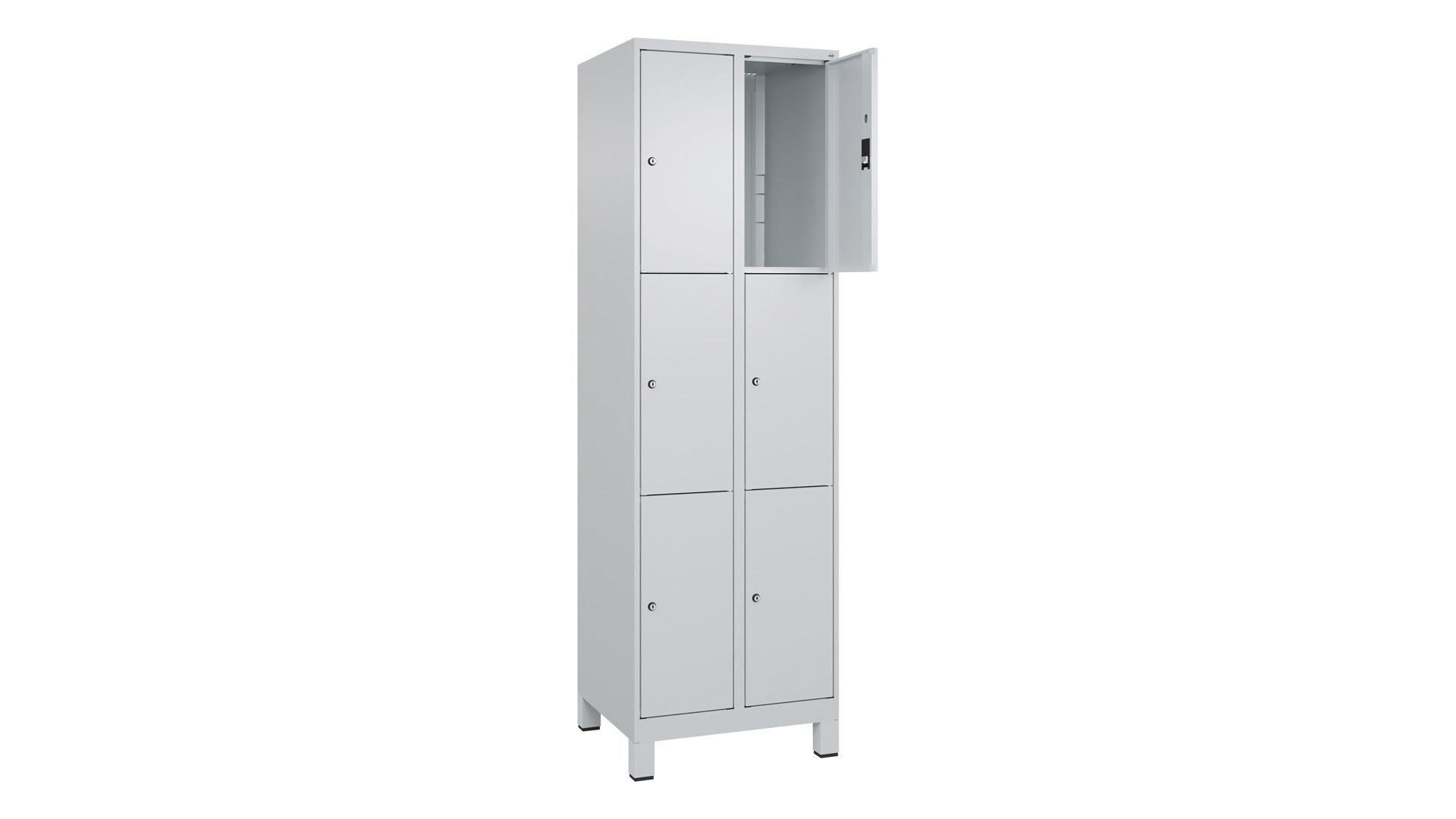 Fächerschrank, Breite 60 cm, Höhe 195 cm, Tiefe 50 cm, 6 Fächer