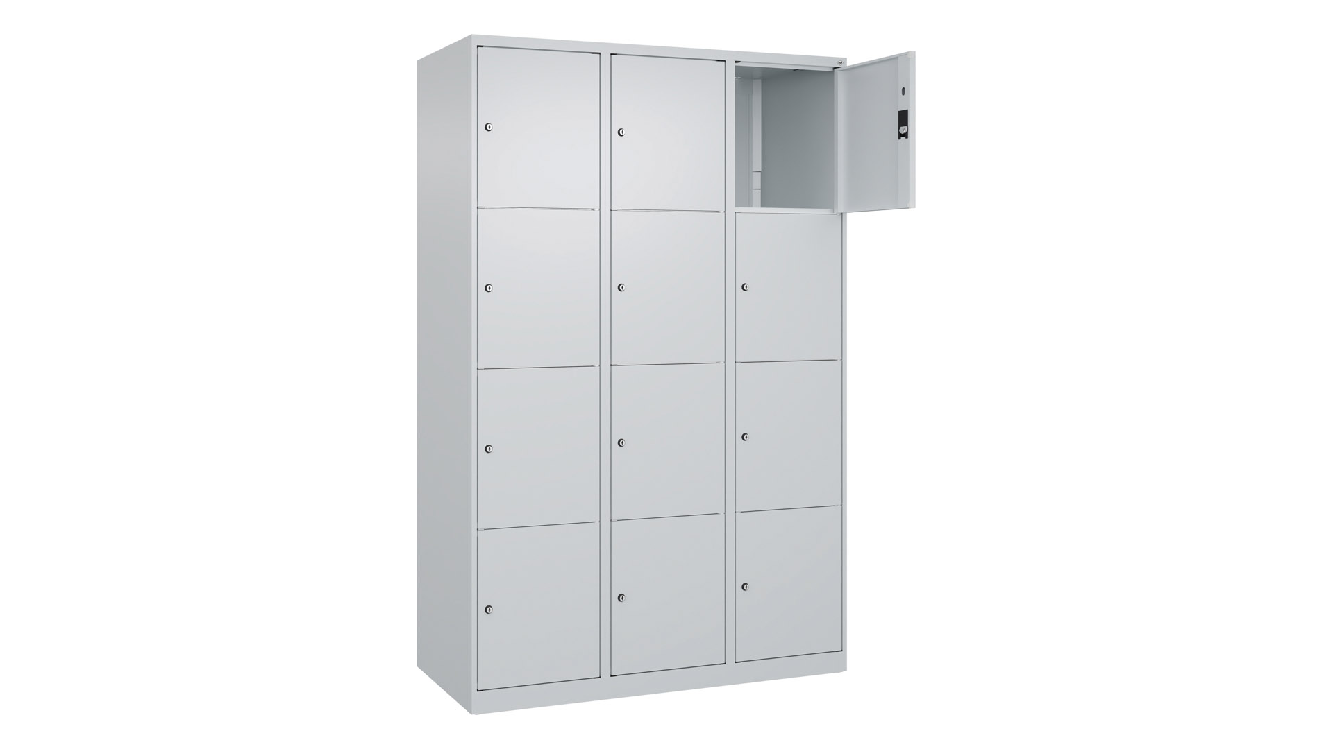 Fächerschrank, Breite 120 cm, Höhe 185 cm, Tiefe 50 cm, 12 Fächer