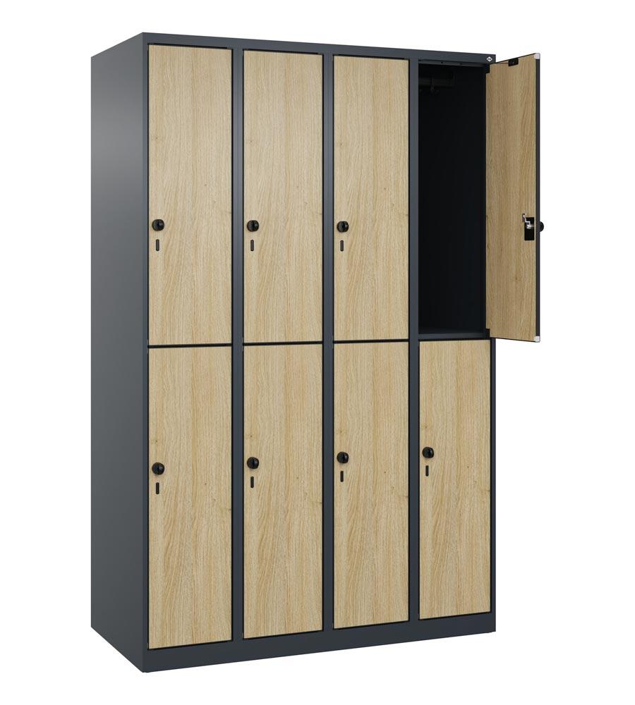 Fächerschrank, doppelstöckig, bodenstehend