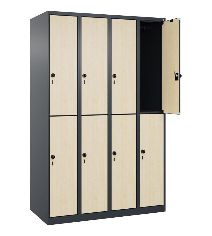 Fächerschrank, doppelstöckig, bodenstehend