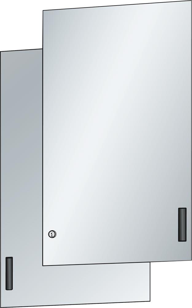 Vollblechschiebetüren für Aufsatzschrankgehäuse BxH 1023x1000 mm