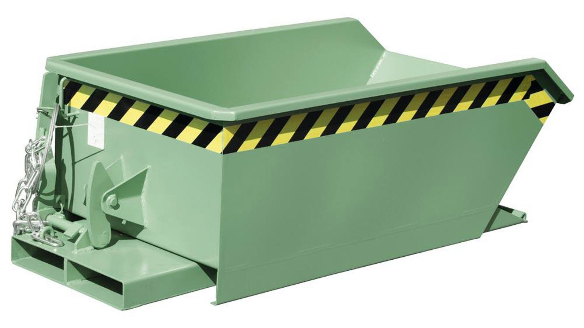 Kippbehälter - niedrig - Volumen 230 l - Tragkraft 750 kg - 450 x 680 x 1.385 mm (HxBxT) - resedagrün