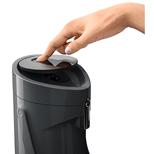 Pump-Isolierkanne, Thermoskanne, 1,9 Liter, Kunststoffgehäuse, Glas-Isolierkolben, anthrazit