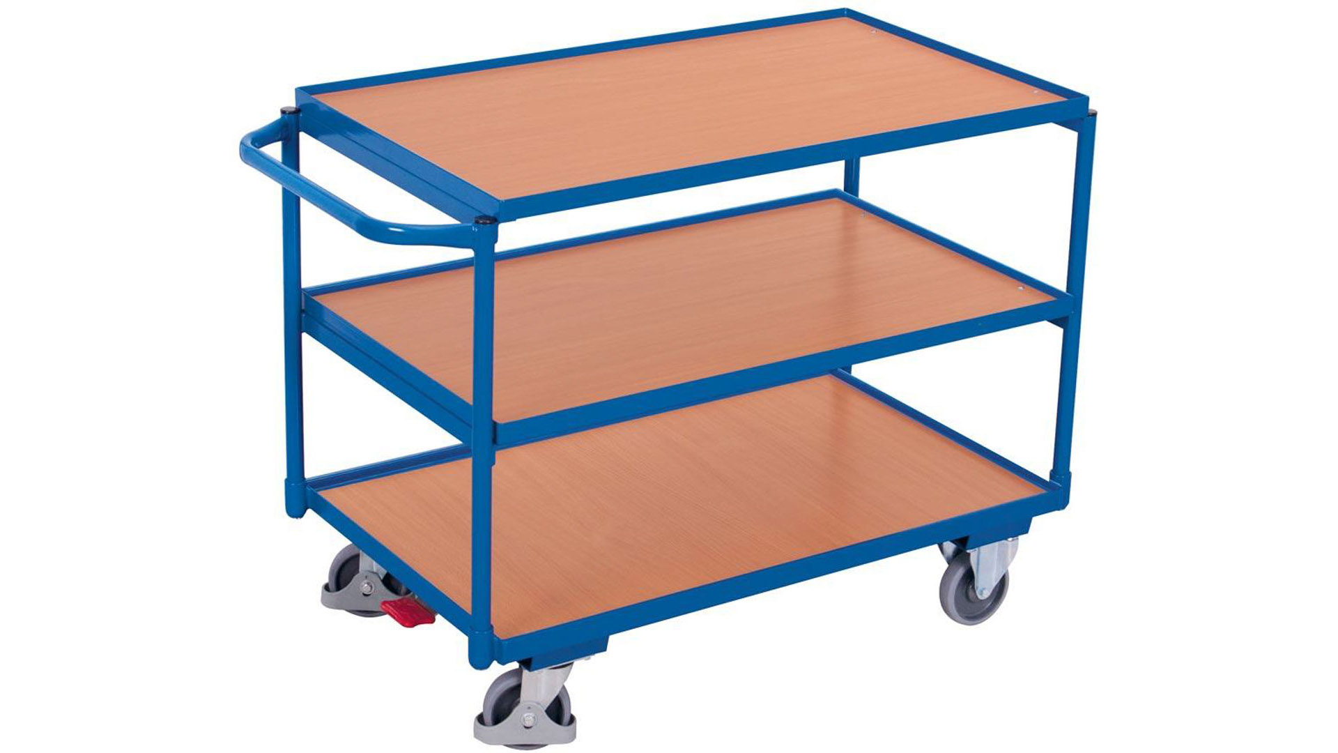 Tischwagen mit MDF-Platte - 250 kg Traglast - 3 Ladeflächen 490 x 835 mm