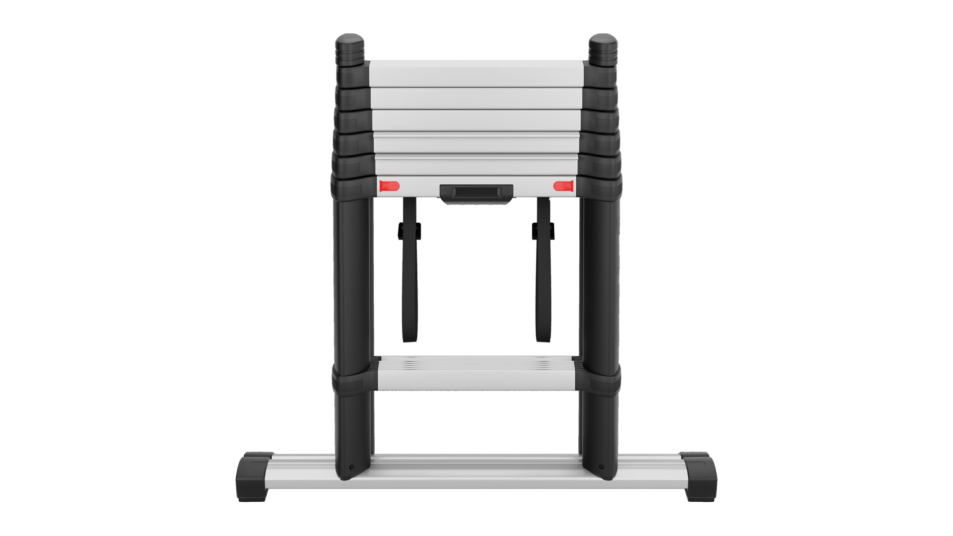 Teleskopleiter - Kombileiter, 7 Stufen, Leiterlänge max. 2300 mm, Leiterlänge zusammengeschoben 730 mm, Gewicht 14 kg