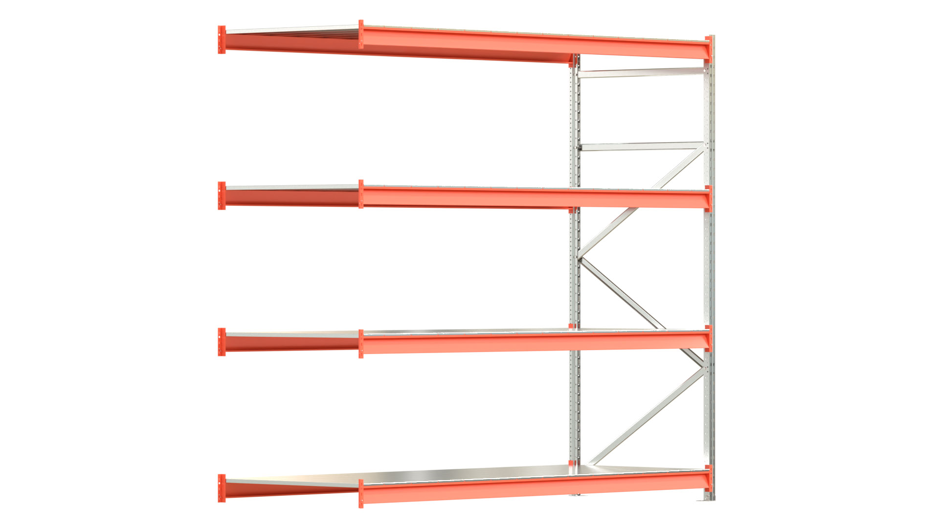 Weitspannregal EMMA - Höhe: 250 cm - Fachbreite: 270 cm - Tiefe: 100 cm - Anbaufeld