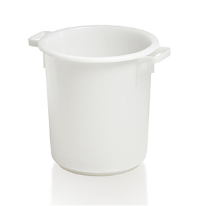 Kunststoff-Tonne, HDPE, natur-weiß, Volumen 40 l, Gewicht 1,7 kg, Durchm.xHöhe 420x445 mm