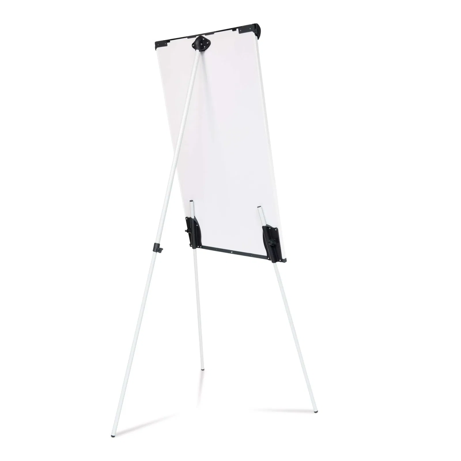 Flipchart, Tafel BxH 660x970 mm, nicht magnethaftend, höhenverstellbar bis 1860 mm, 3-Bein-Gestell, hellgrau