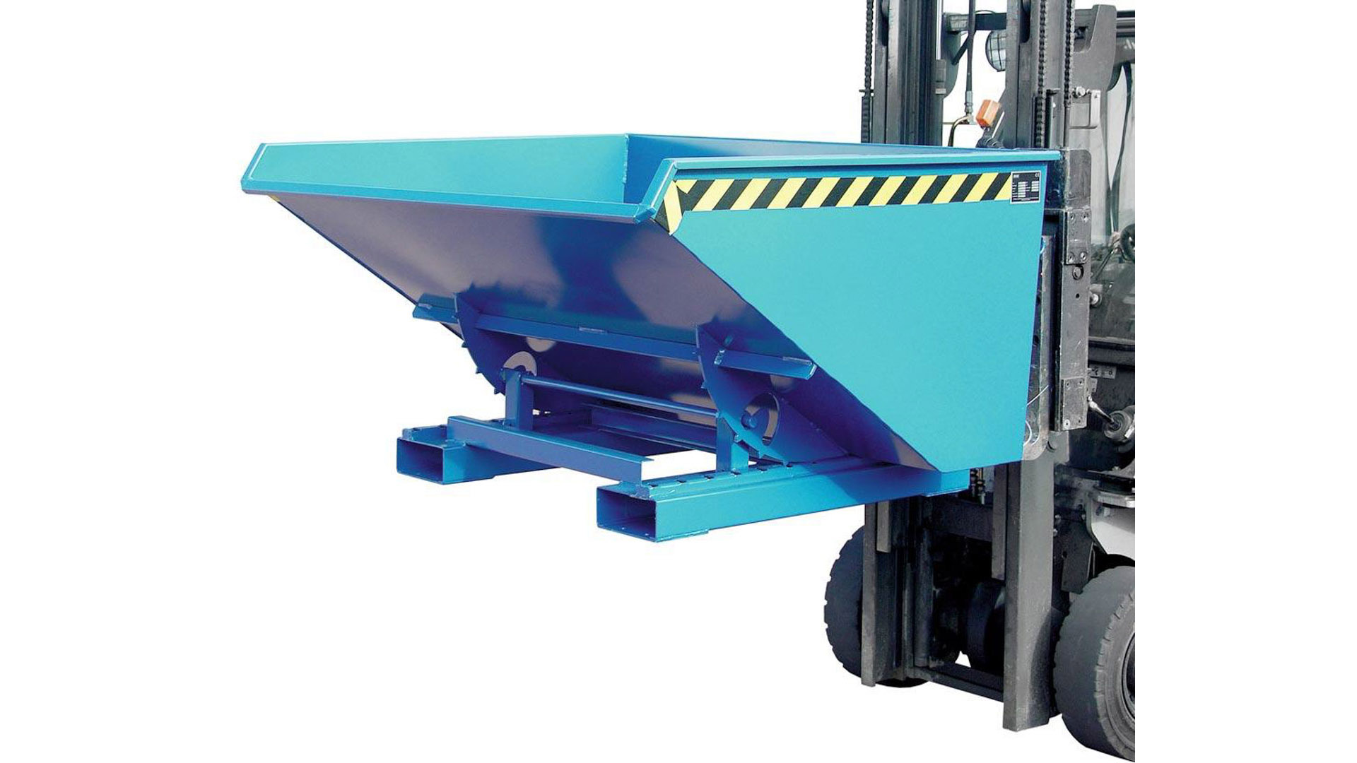 Kippbehälter - Abrollsystem - Volumen 900 l - Traglast 1.000 kg - 835 x 1.570 x 1.260 mm (HxBxT) - lichtblau (RAL 5012)