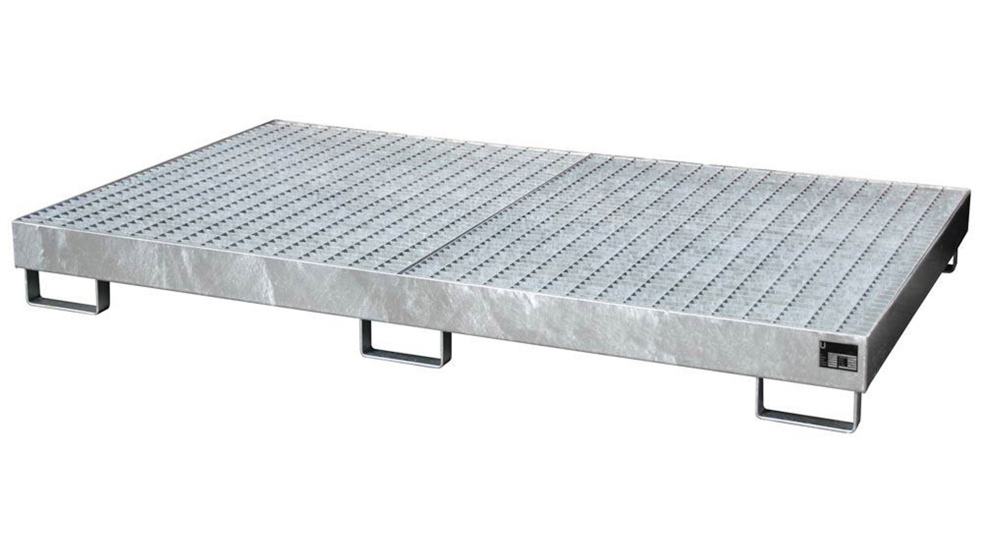 Regal-Bodenwanne f. Feldbreite 2.200 mm - 240 l - mit Gitterrost - verzinkt