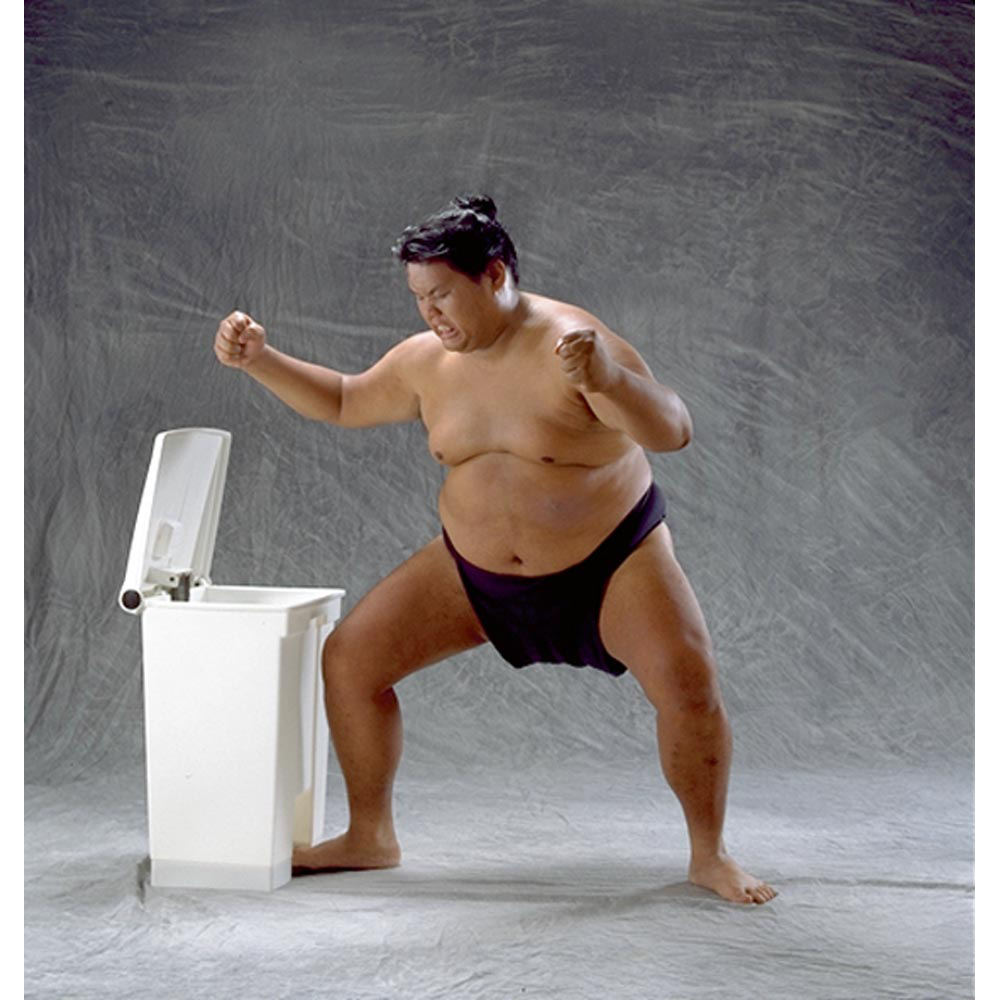 Abfallsammler aus Polyethylen robust und rostfrei Volumen 87 Liter Farbe weiss